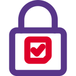 High security authentication locked election results padlock icon