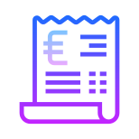 Receipt Euro icon