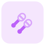 Maracas Music instrument for rattling sound layout icon