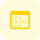 Media player with fast forward option layout icon