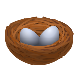 계란이 있는 둥지 이모티콘 icon
