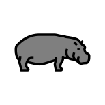 Hippopotamus icon