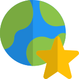 Favorite website over the internet been bookmark with star Logotype icon