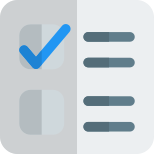 Conventional ballot paper voting with checkbox and tick icon