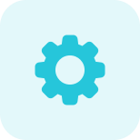 Tooth gear setting logo in computer operating system icon