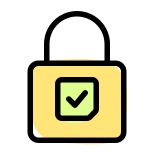 High security authentication locked election results padlock icon