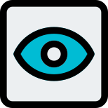 Preview function tab representing eye layout template icon