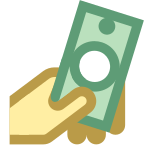 손에 현금 icon