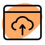 Cloud Computing upload button under the landing page template icon