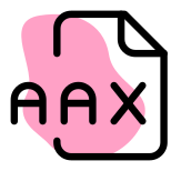 AAX file extension is file format associated to the audible enhanced audiobook icon