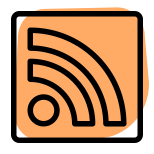 RSS, short for really simple syndication, is a way to get brief updates icon