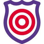 Police officer shield badge isolated on a white background icon