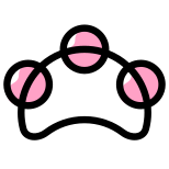 Tambourine set with drum and chimes Layout icon