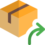 Returning of an item if undelivered to address icon