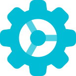 Cog wheel for application and computer management icon