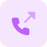 Call forward with arrow symbol on mobile phone icon