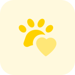 Favorite aminals with insurance protection available logotype icon