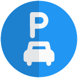 Parking sign of the shopping mall outdoors icon