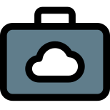 Professional work files storage online in cloud network icon