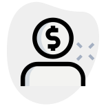 Bank service manager used with dollar head icon