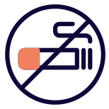 No smoking zone of the shopping mall icon