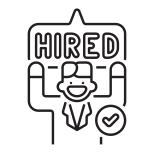 Hired icon