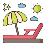 silla-de-playa-externa-flaticons-tropicales-color-lineal-iconos-planos-4 icon