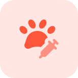 Vaccine and medicine for domestic animals layout icon