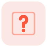 Question mark for the help and queries icon