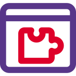Puzzle or maze application on a web browser icon