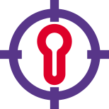 Unlock key hole isolated on a white background icon