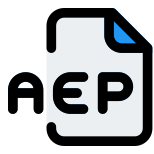 An AEP file is a video and audio editing project created with Adobe After Effects icon