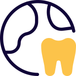 Worldwide forum on dentistry profession isolated on a white background icon