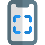 Scanning feature available on modern smartphone layout icon