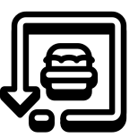 Fast Food Drive durch icon