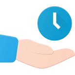 Hand Holding Clock icon