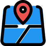 Location with pin point navigation isolated on white background icon