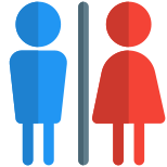 Toilet for both male and female in the hotel room icon