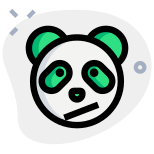 Confused panda facial expression emoji for instant messenger icon