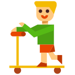 Kid Riding Scooter icon