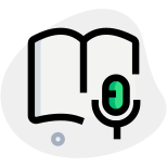 外部音频记录隔离在白色背景学校绿色塔尔维沃书籍 icon