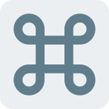 Macintosh command logotype for basic function key icon