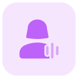 Audio shared by single female user for the work purpose icon