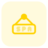 Spa hanging board for the hotel room service icon