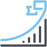 croissance-et-drapeau icon