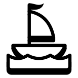 Barco à vela pequeno icon