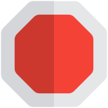 Road traffic sign for the stop sign layout icon