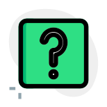 Question mark for the help and queries icon