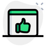 Social media thumbs up button for website icon