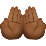 Palms Up Together Medium Dark Skin Tone icon